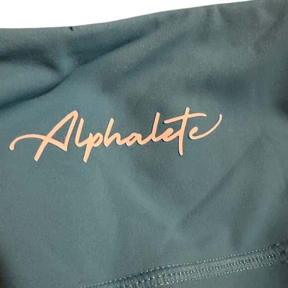 Alphalete Pulse Surge High Rise Blue Athletic Yoga workout Compression Legging - Picture 6 of 7